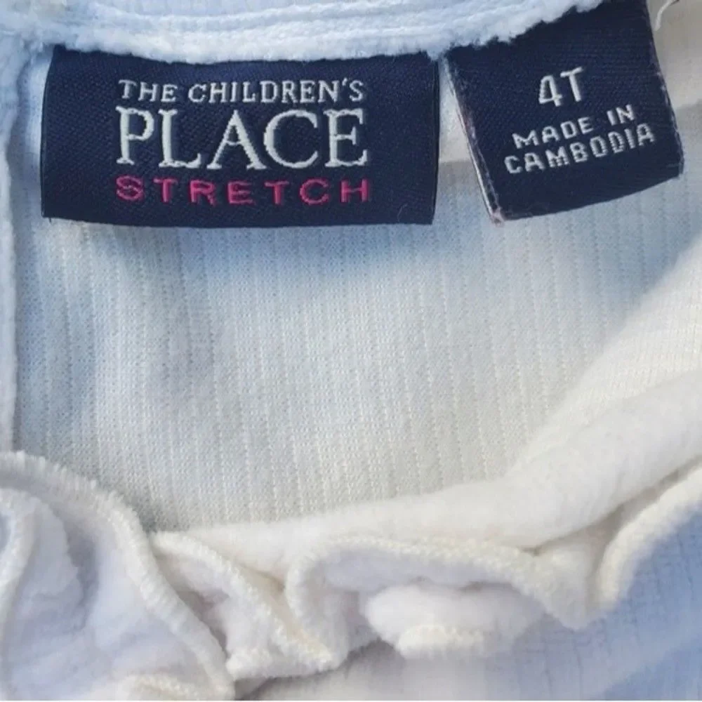 The Children's Place White Velour Matching Set